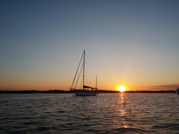 S/V Perect Partner at sunset